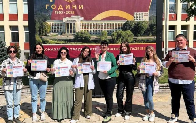 Първа награда от втория национален конкурс „Млади изследователи 2023г.“ УХТ гр. Пловдив [09.05.2023]