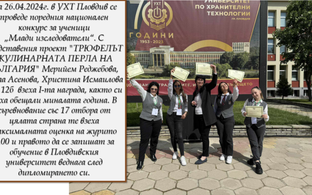 Април 2024 - учение, спорт, празници, състезания и успехи!